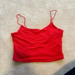 Garage red tank top